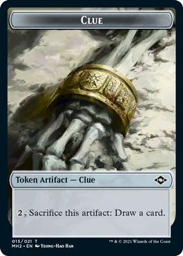 Beast Token (09) // Clue Token (15) [Modern Horizons 2 Tokens] [Non-Foil] - Image 2