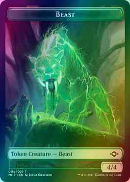 Beast Token (09) // Food Token (18) [Modern Horizons 2 Tokens] [Foil]