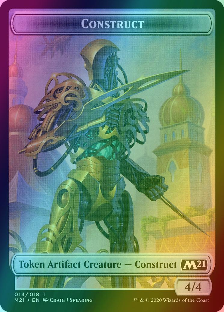 Beast Token (10) // Construct Token (14) [Core Set 2021 Tokens] [Foil] - Image 2