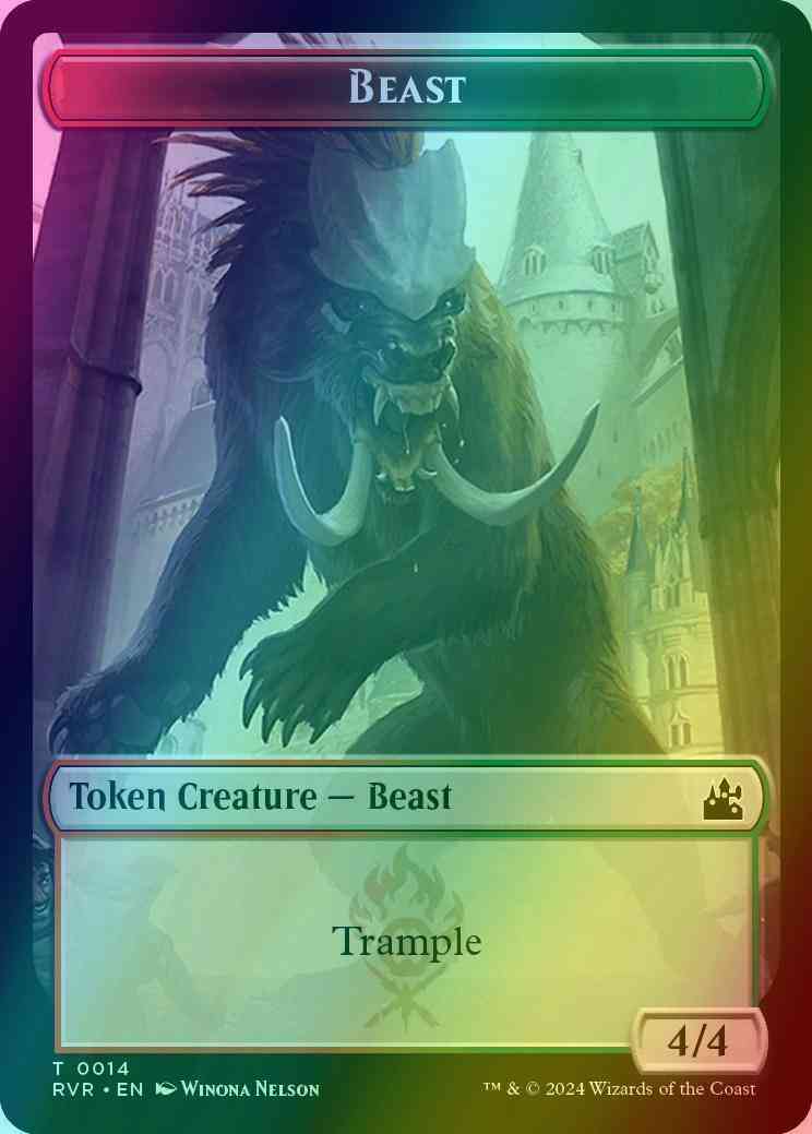 Beast Token (14) // Goblin Token (08) [Ravnica Remastered: Tokens] [Foil]