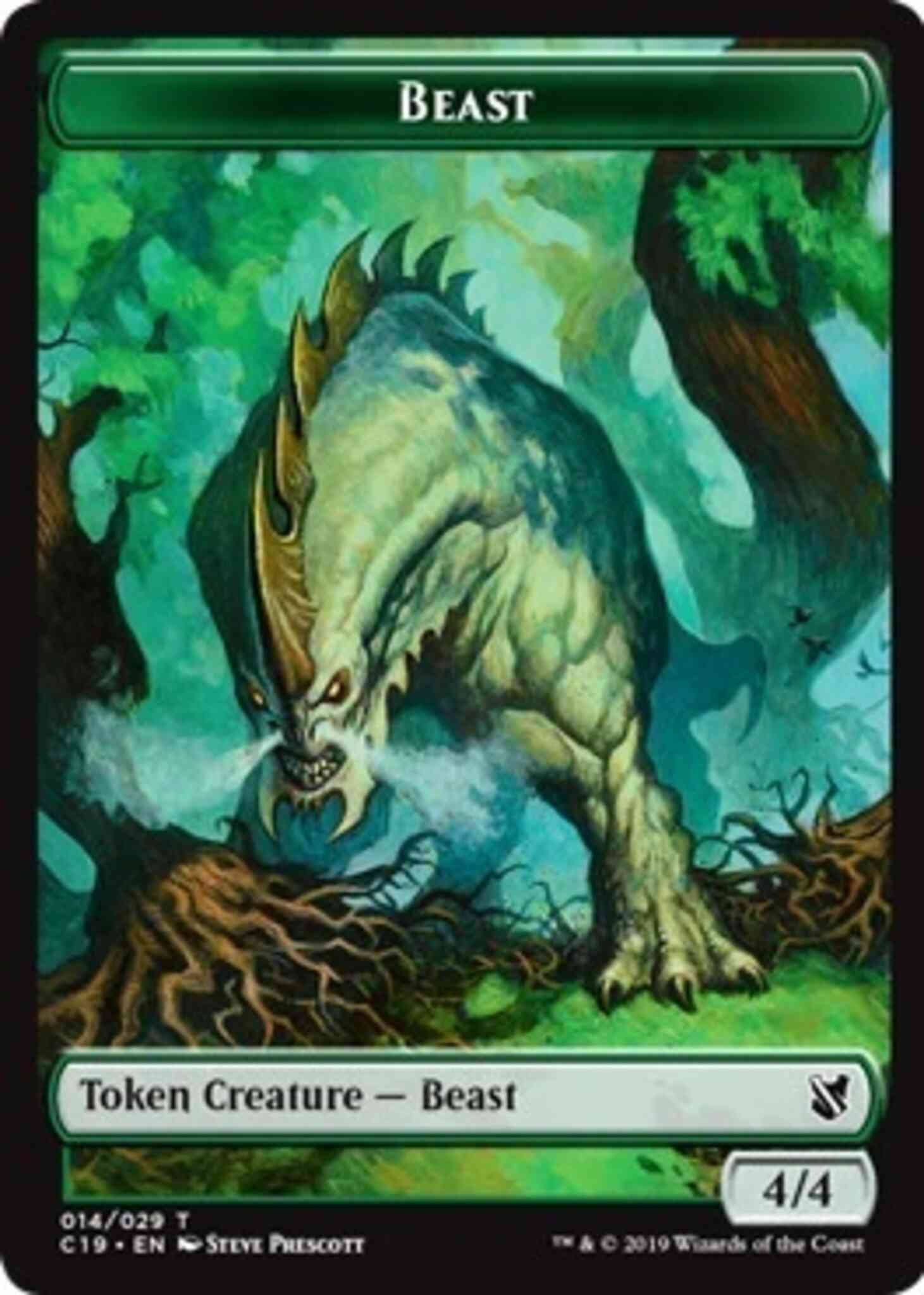 Beast Token (14) // Wurm Token (21) [Commander 2019 Tokens] [Non-Foil]