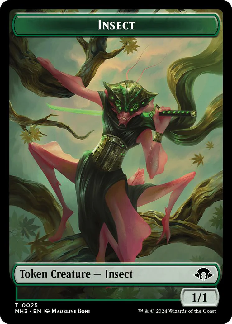 Beast Token (15) // Insect Token (25) [Modern Horizons 3: Commander: Tokens] [Ripple Foil/Non-Foil] - Image 2
