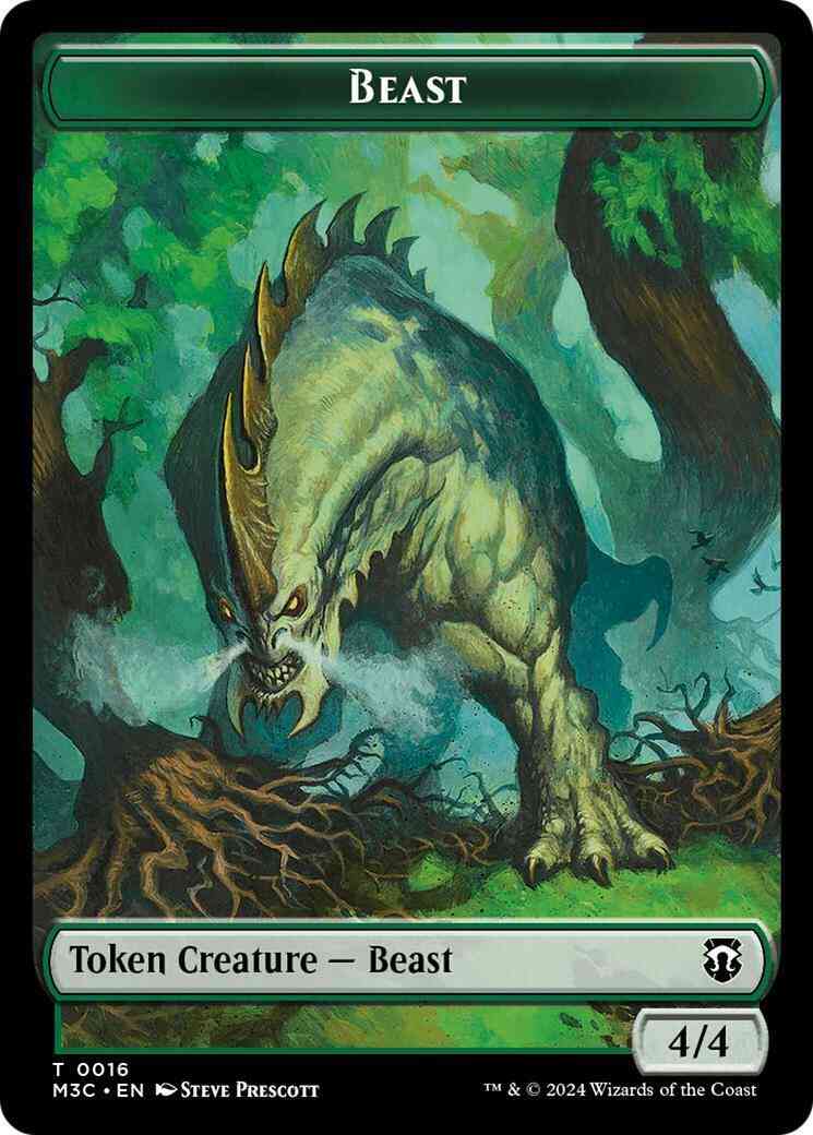 Beast Token (16) // Elephant Token (18) [Modern Horizons 3: Commander: Tokens] [Non-Foil/Ripple Foil]