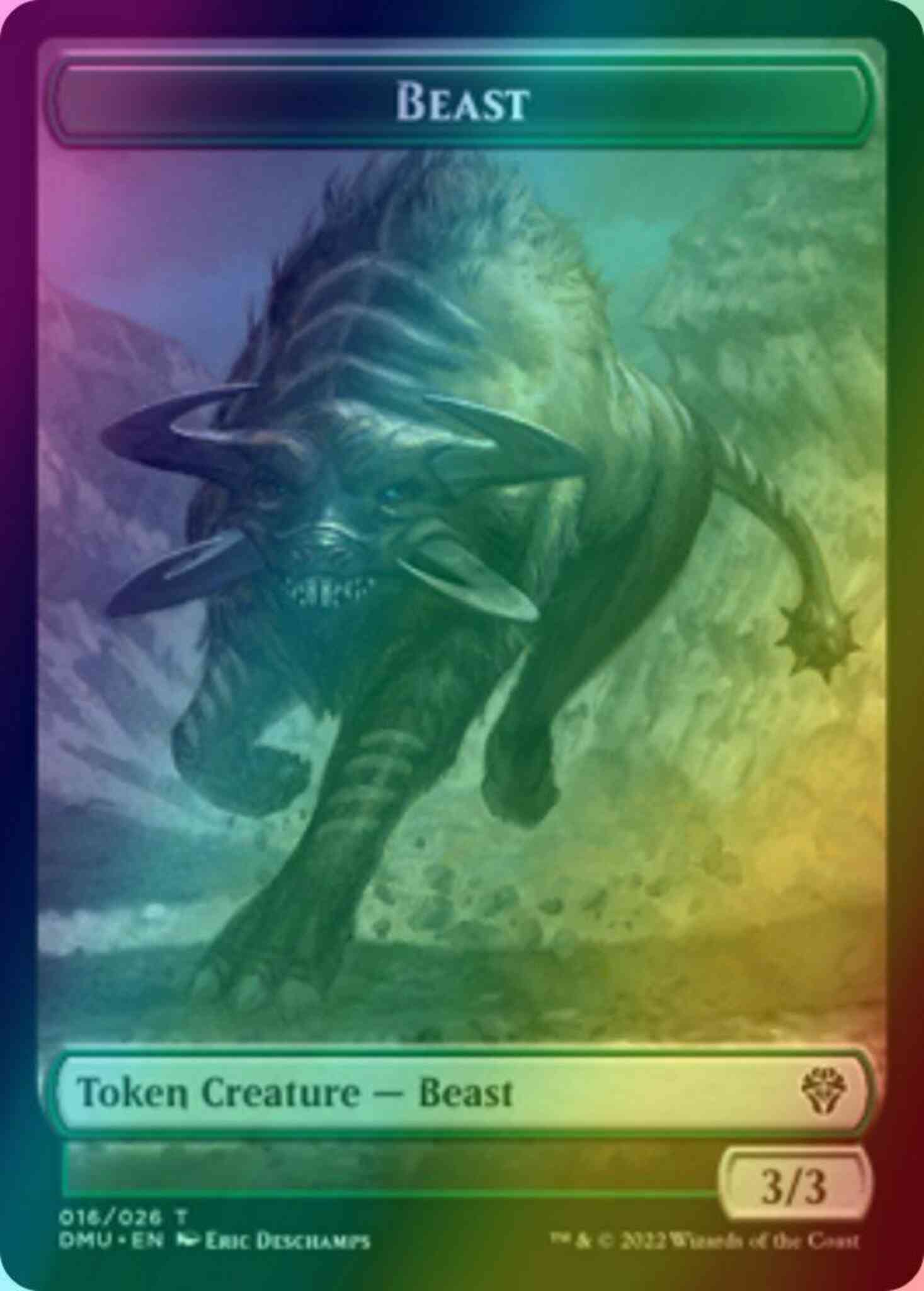 Beast Token (16) // Soldier Token (04) [DMU/DMU Set Symbol] [Dominaria United: Tokens] [Foil]
