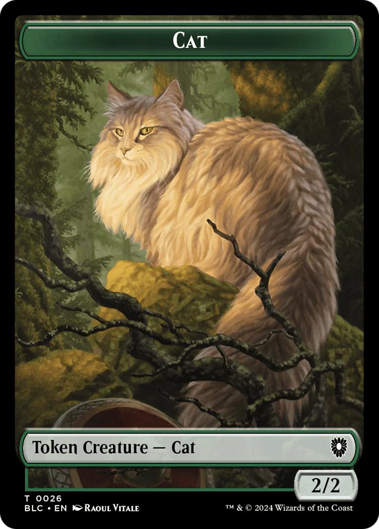 Beast Token (25) // Cat Token (26) [Bloomburrow: Commander: Tokens] [Non-Foil] - Image 2