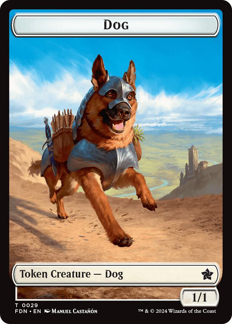 Beast Token (33) // Dog Token (29) [Foundations: Tokens] [Non-Foil] - Image 2