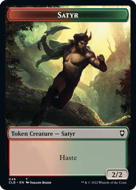 Beast Token (38) // Satyr Token (46) [Commander Legends: Battle for Baldur's Gate: Tokens] [Non-Foil] - Image 2