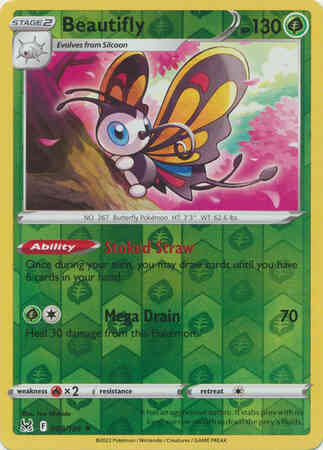 Beautifly - 008/196 - Rare Holo [swsh11-008] [Reverse Holo]