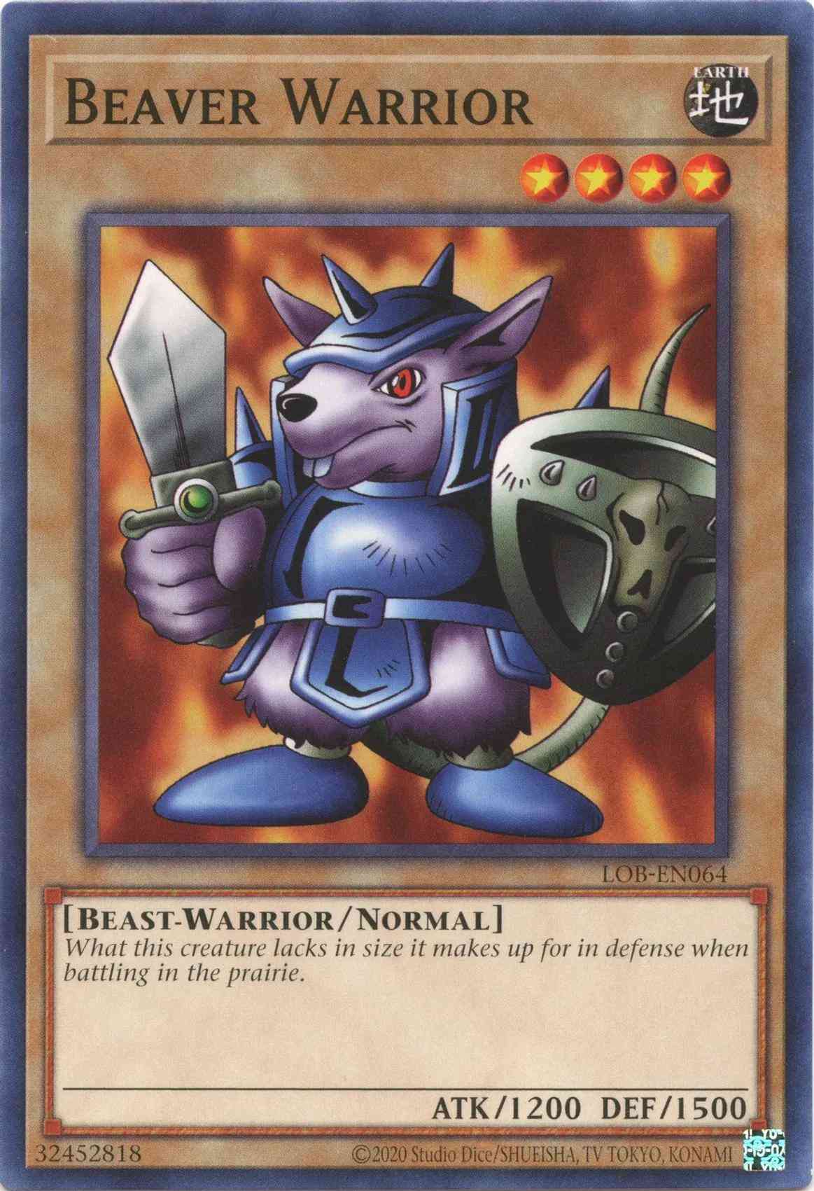Beaver Warrior - 25th Anniversary - LOB-EN064 - Common - Unlimited