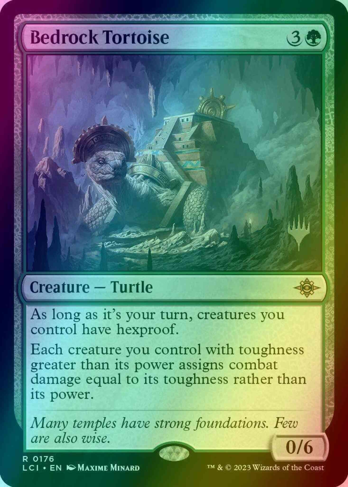 Bedrock Tortoise [176p] [Promo Pack] [The Lost Caverns of Ixalan: Promos] [Foil]