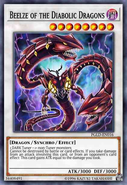 Beelze of the Diabolic Dragons - PGLD-EN016 - Gold Secret Rare - 1st Edition