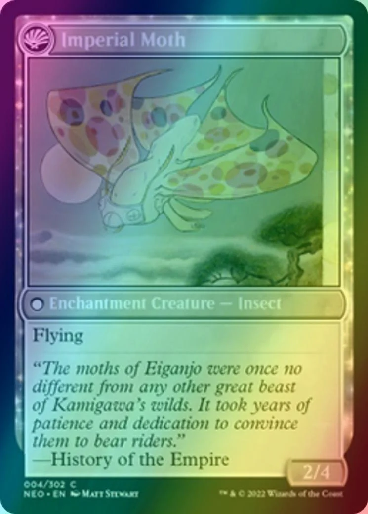 Befriending the Moths // Imperial Moth [4] [Kamigawa: Neon Dynasty] [Foil] - Image 2