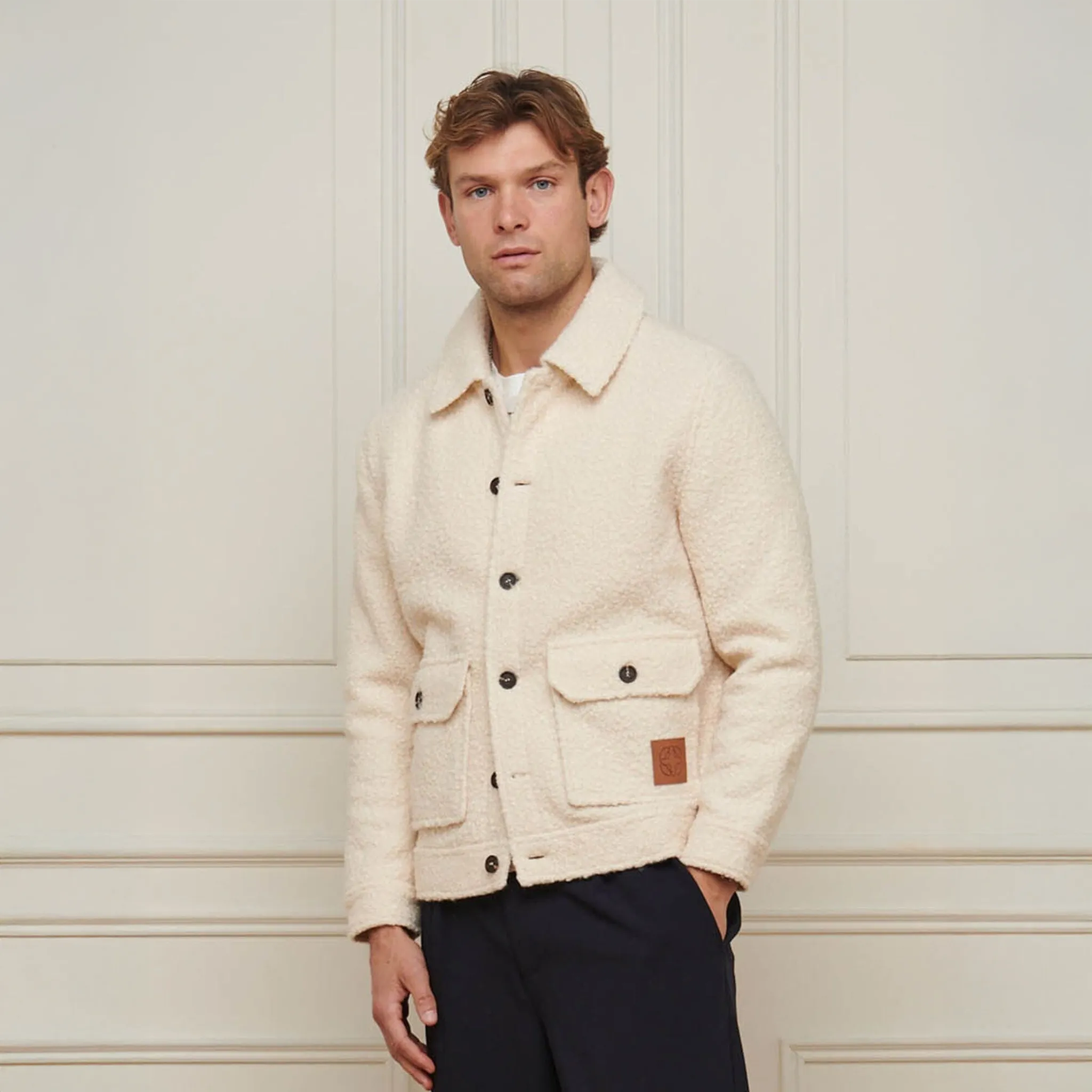 Belier Boucle Ecru Wool Jacket - Image 2