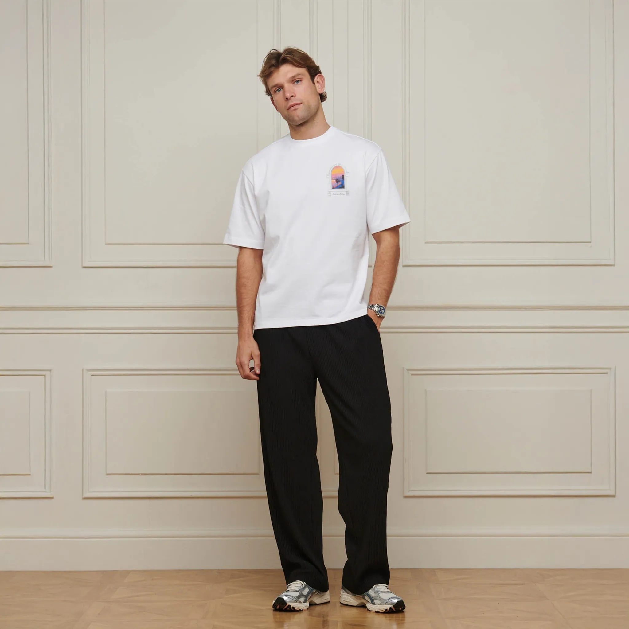 Belier Miami Sunset Arch White T Shirt - Image 3
