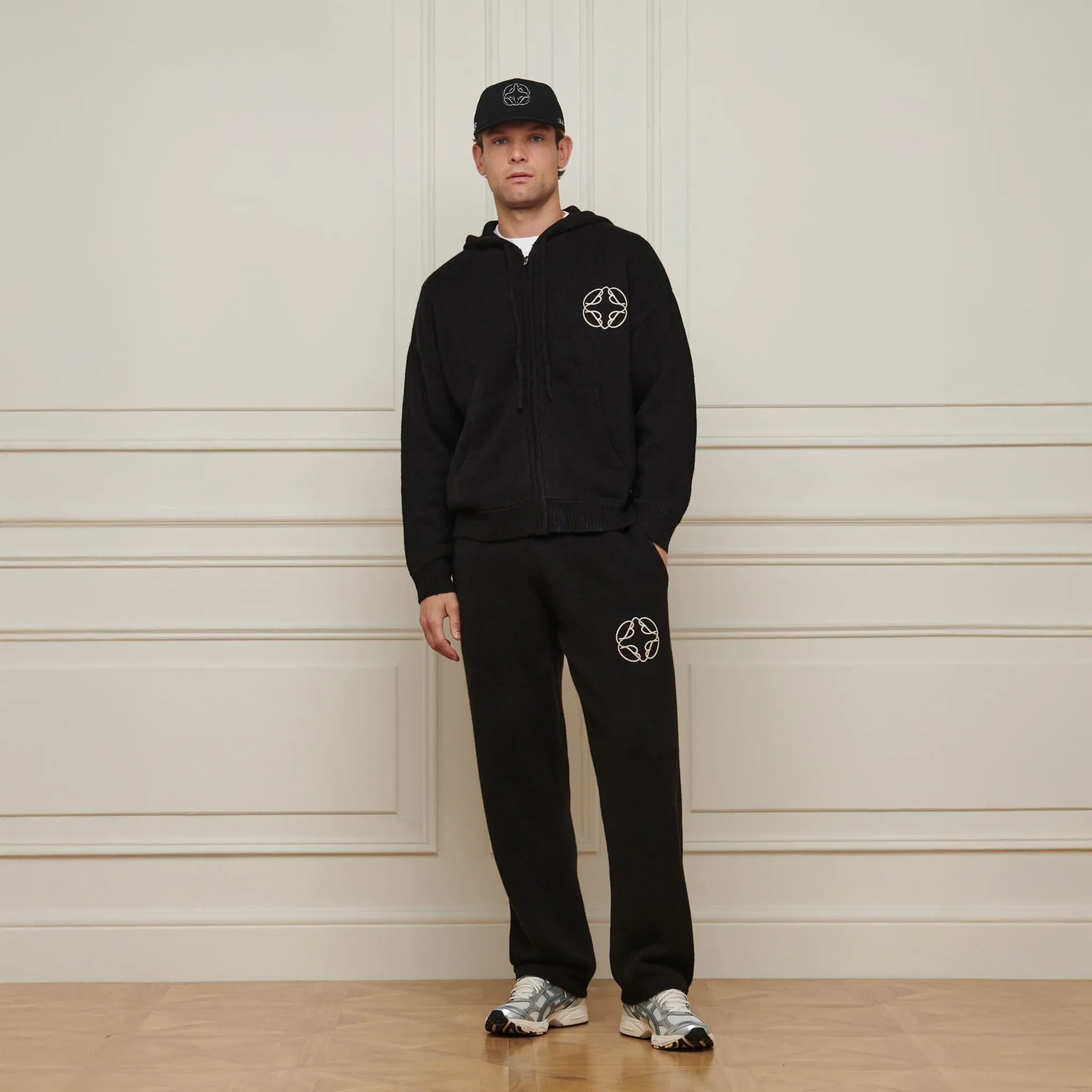 Belier Mohair Knit Black Hoodie - Image 2