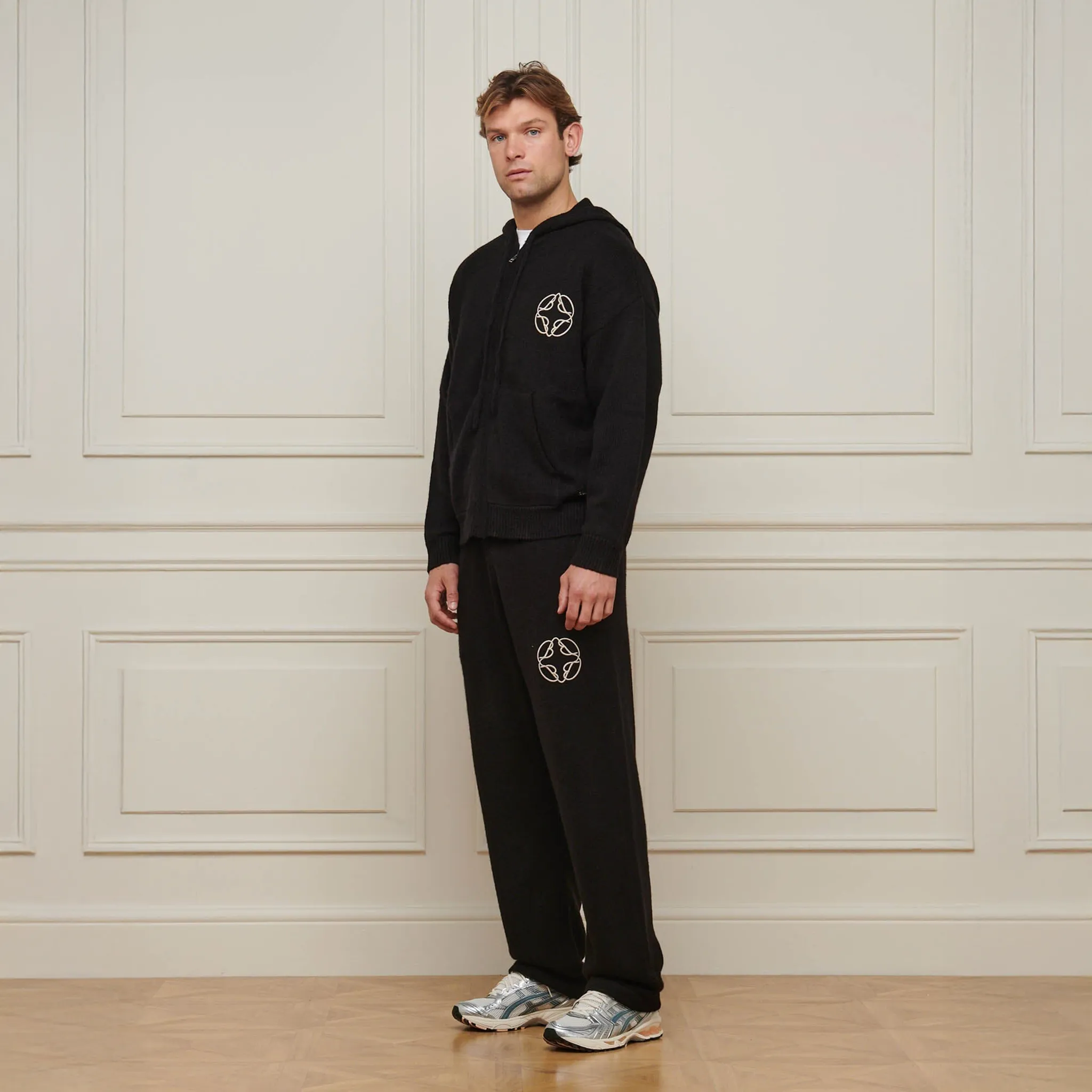 Belier Mohair Knit Black Hoodie - Image 3