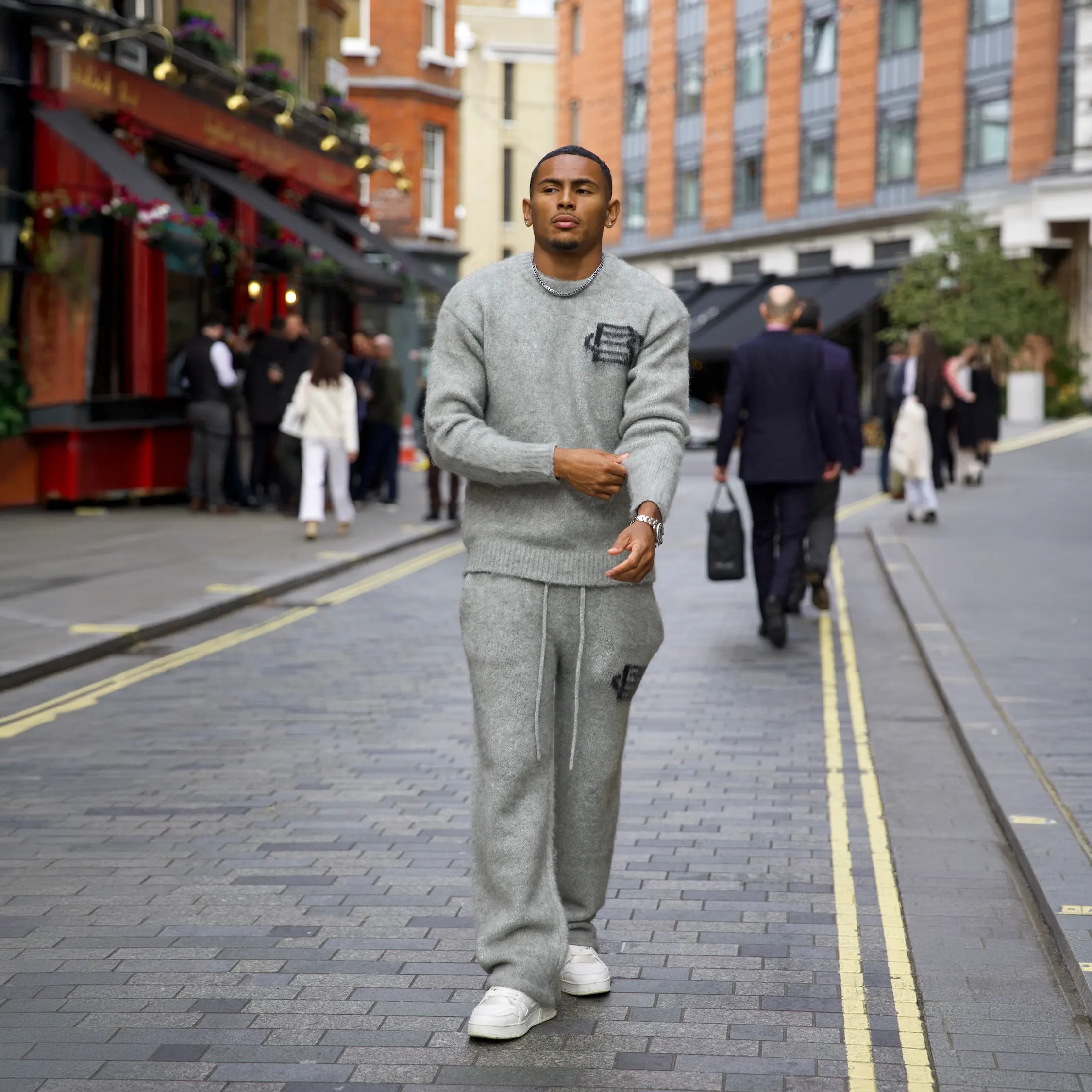 Bénir Clothing Mohair Knit BC Light Grey Sweatpants - Image 2