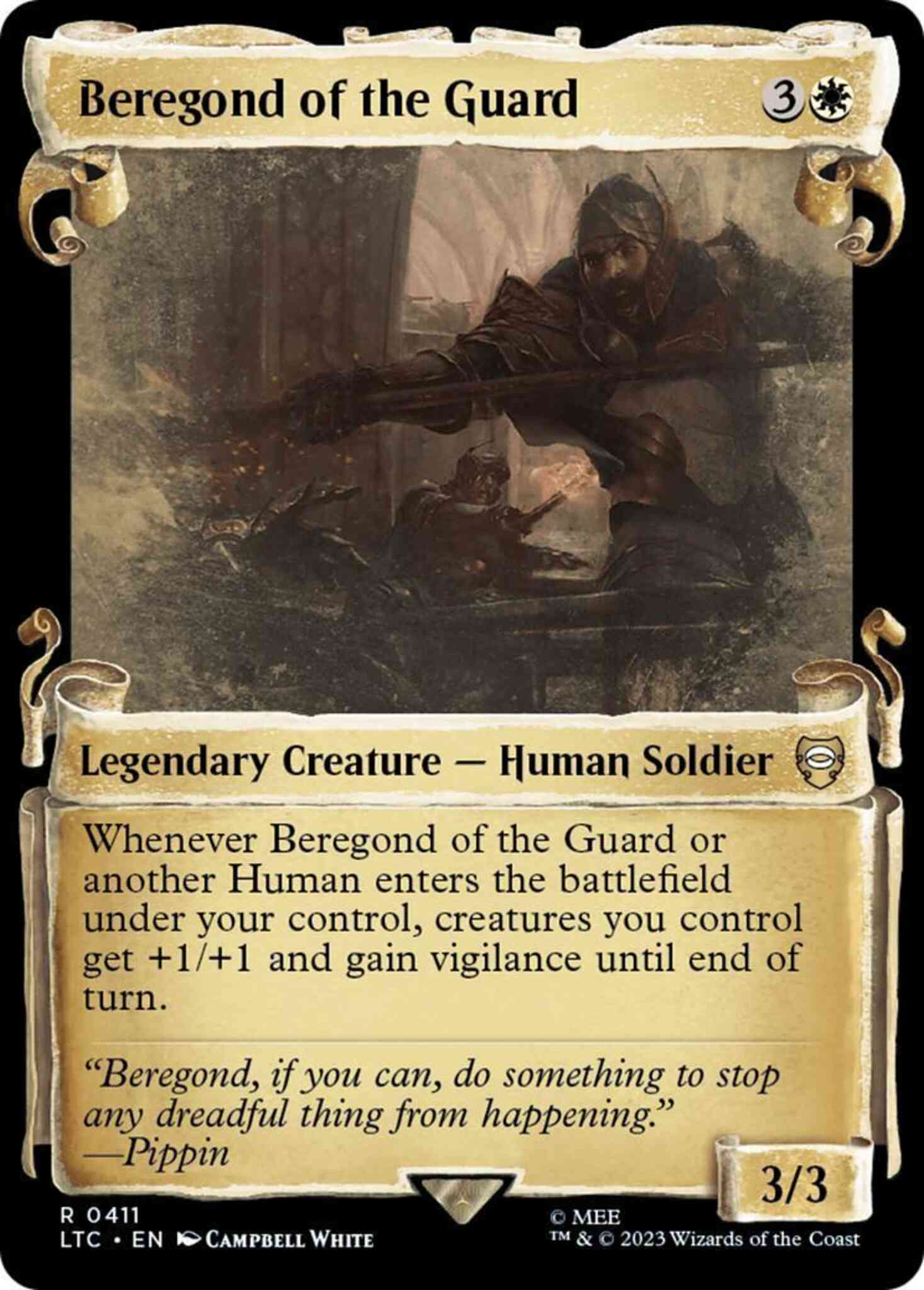 Beregond of the Guard [411] [Scrolls Showcase] [The Lord of the Rings: Tales of Middle-earth: Commander] [Non-Foil]