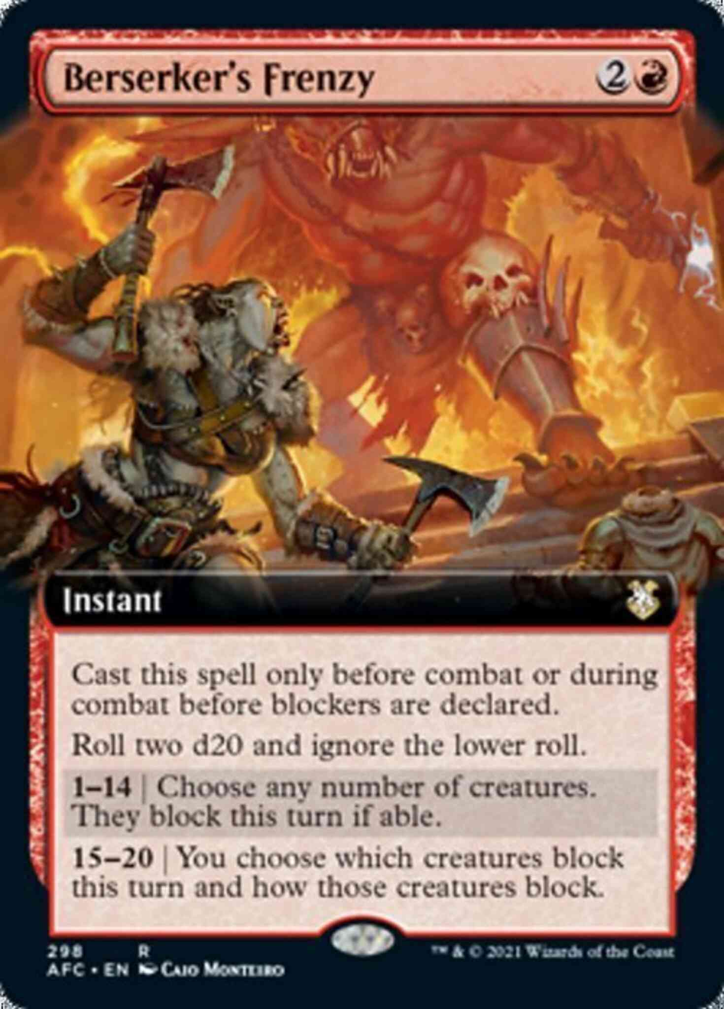 Berserker's Frenzy [298] [Extended Art] [Adventures in the Forgotten Realms Commander] [Non-Foil]