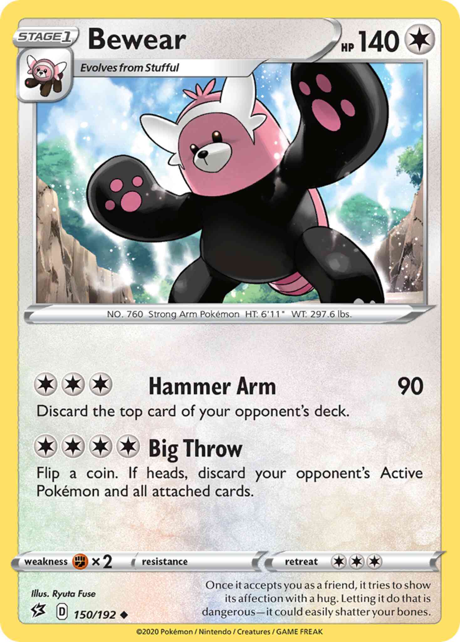 Bewear - 150/192 - Uncommon [swsh2-150] [Non-Holo]