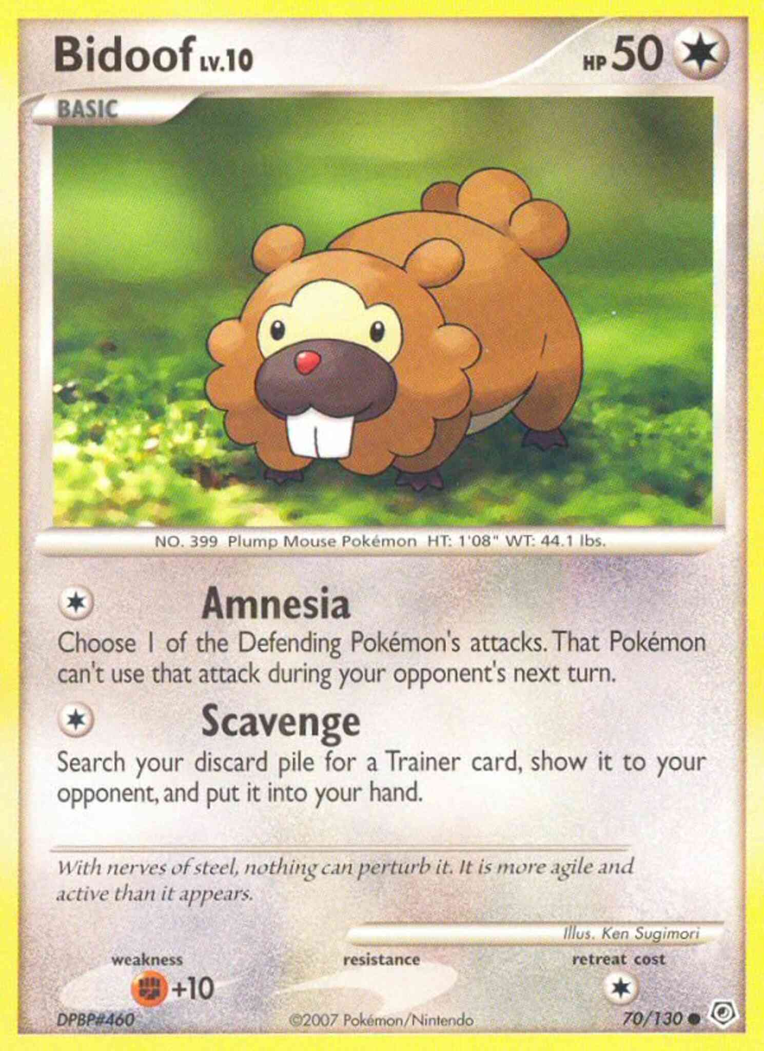 Bidoof - 70/130 - Common [dp1-70] [Non-Holo]