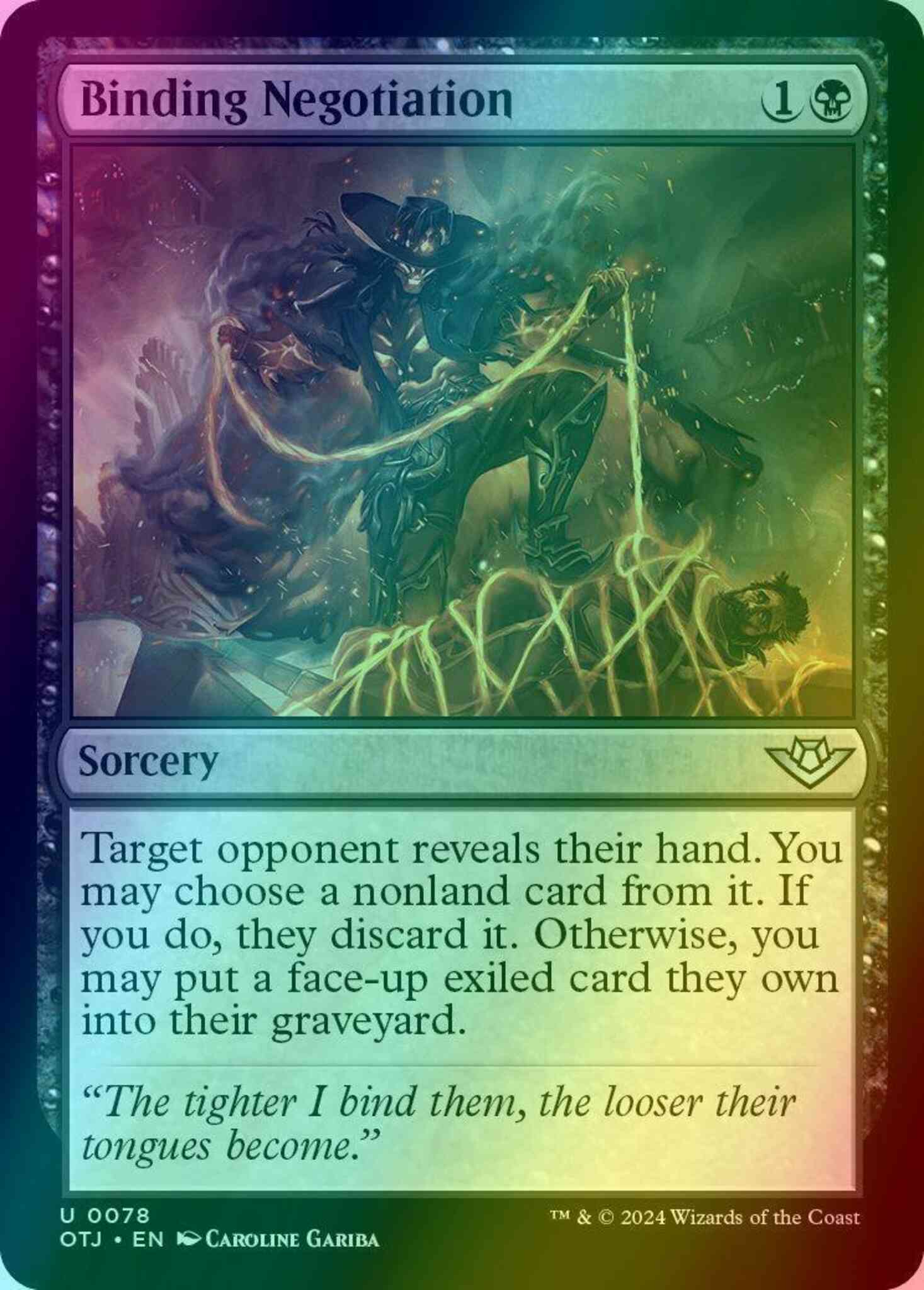 Binding Negotiation [78] [Outlaws of Thunder Junction] [Foil]
