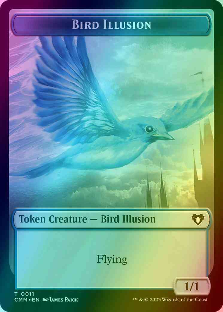Bird Illusion Token (11) // City's Blessing Token (49) [Commander Masters: Tokens] [Foil]