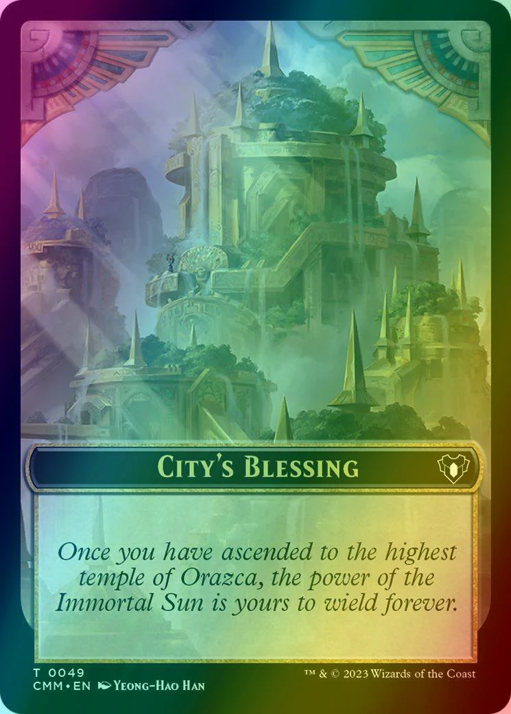 Bird Illusion Token (11) // City's Blessing Token (49) [Commander Masters: Tokens] [Foil] - Image 2