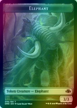 Bird Token (01) // Elephant Token (09) [Dominaria Remastered: Tokens] [Foil] - Image 2
