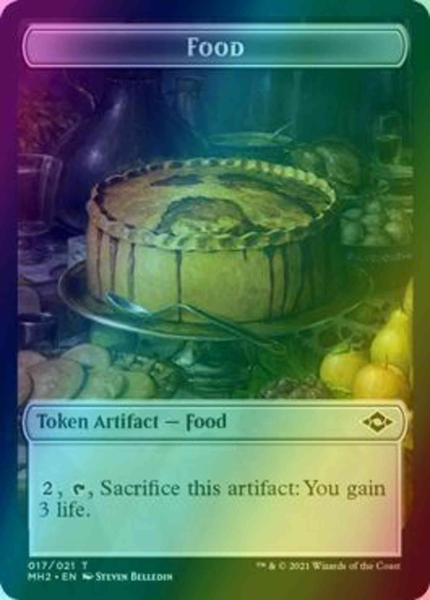 Bird Token (01) // Food Token (17) [Modern Horizons 2 Tokens] [Foil] - Image 2