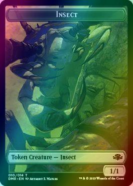 Bird Token (01) // Insect Token (10) [Dominaria Remastered: Tokens] [Foil] - Image 2