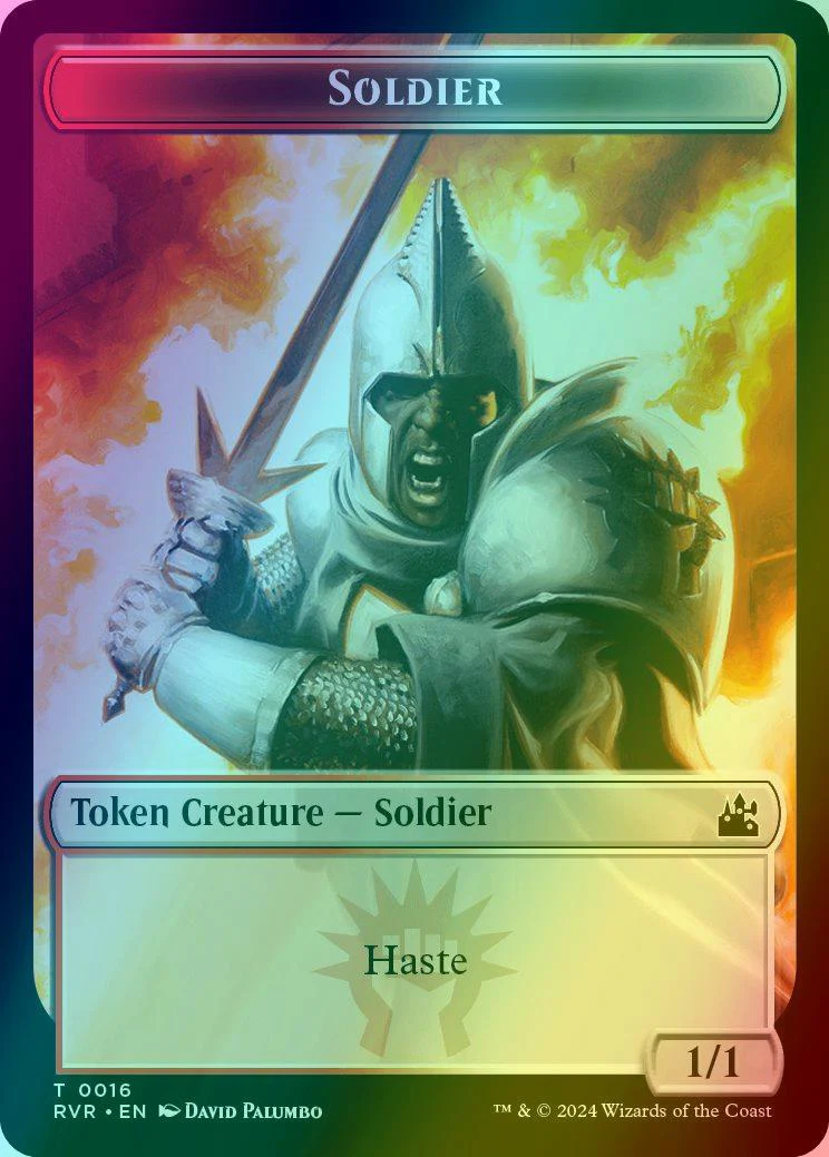 Bird Token (01) // Soldier Token (16) [Ravnica Remastered: Tokens] [Foil] - Image 2