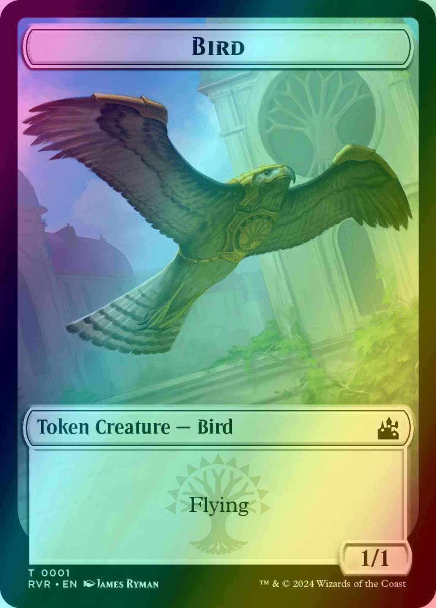 Bird Token (01) // Spirit Token (04) [Ravnica Remastered: Tokens] [Foil]