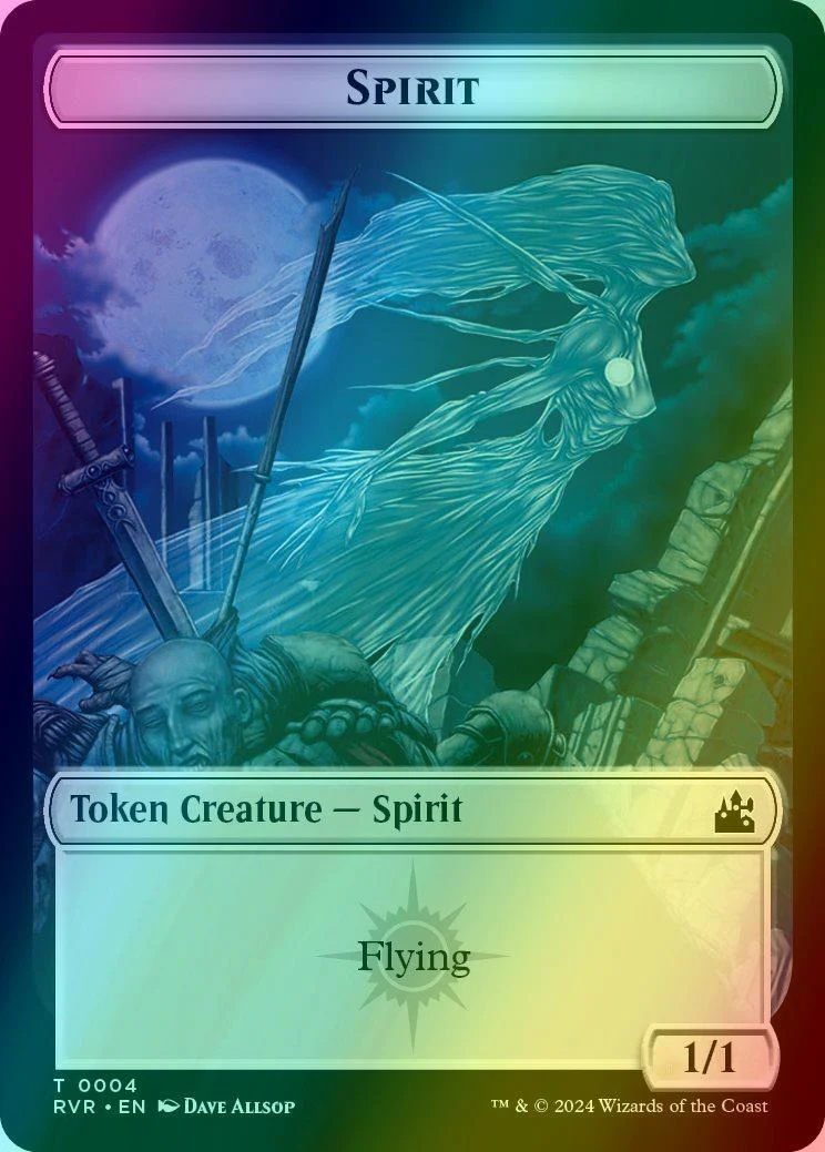 Bird Token (01) // Spirit Token (04) [Ravnica Remastered: Tokens] [Foil] - Image 2