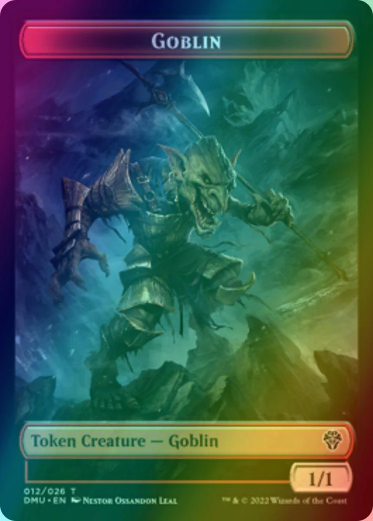 Bird Token (02) // Goblin Token (12) [DMU/DMU Set Symbol] [Dominaria United: Tokens] [Foil] - Image 2
