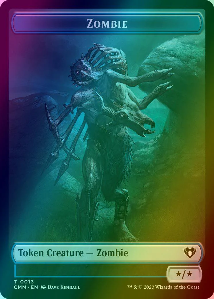 Bird Token (04) // Zombie Token (13) [Commander Masters: Tokens] [Foil] - Image 2