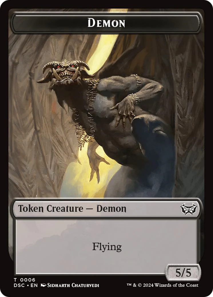 Bird Token (05) // Demon Token (06) [Duskmourn: House of Horror: Commander: Tokens] [Non-Foil] - Image 2