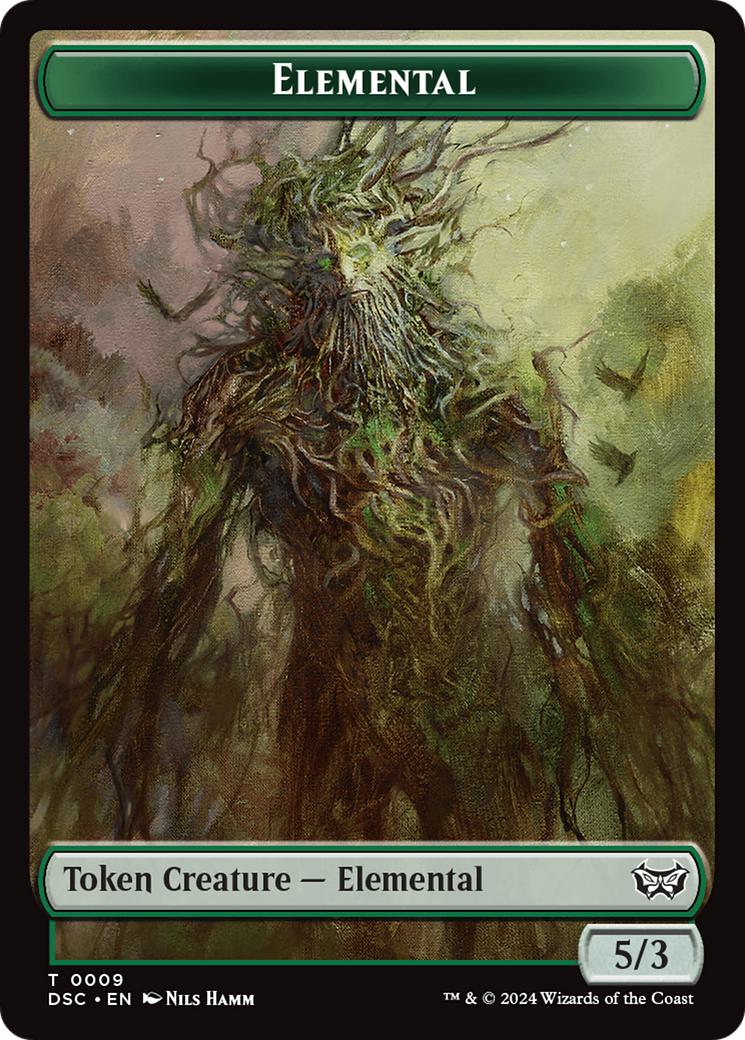 Bird Token (05) // Elemental Token (09) [Duskmourn: House of Horror: Commander: Tokens] [Non-Foil] - Image 2