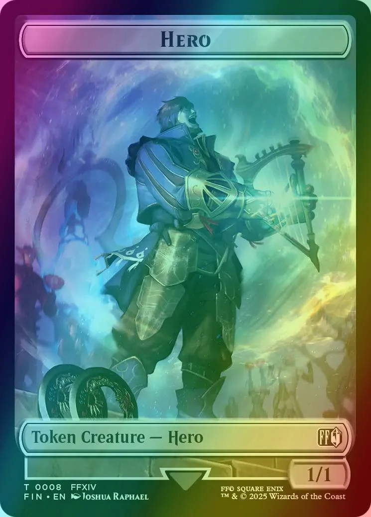 Bird Token (17) // Hero Token (08) [FINAL FANTASY: Tokens] [Foil] - Image 2