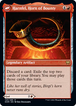 Birgi, God of Storytelling // Harnfel, Horn of Bounty [123] [Kaldheim] [Non-Foil] - Image 2