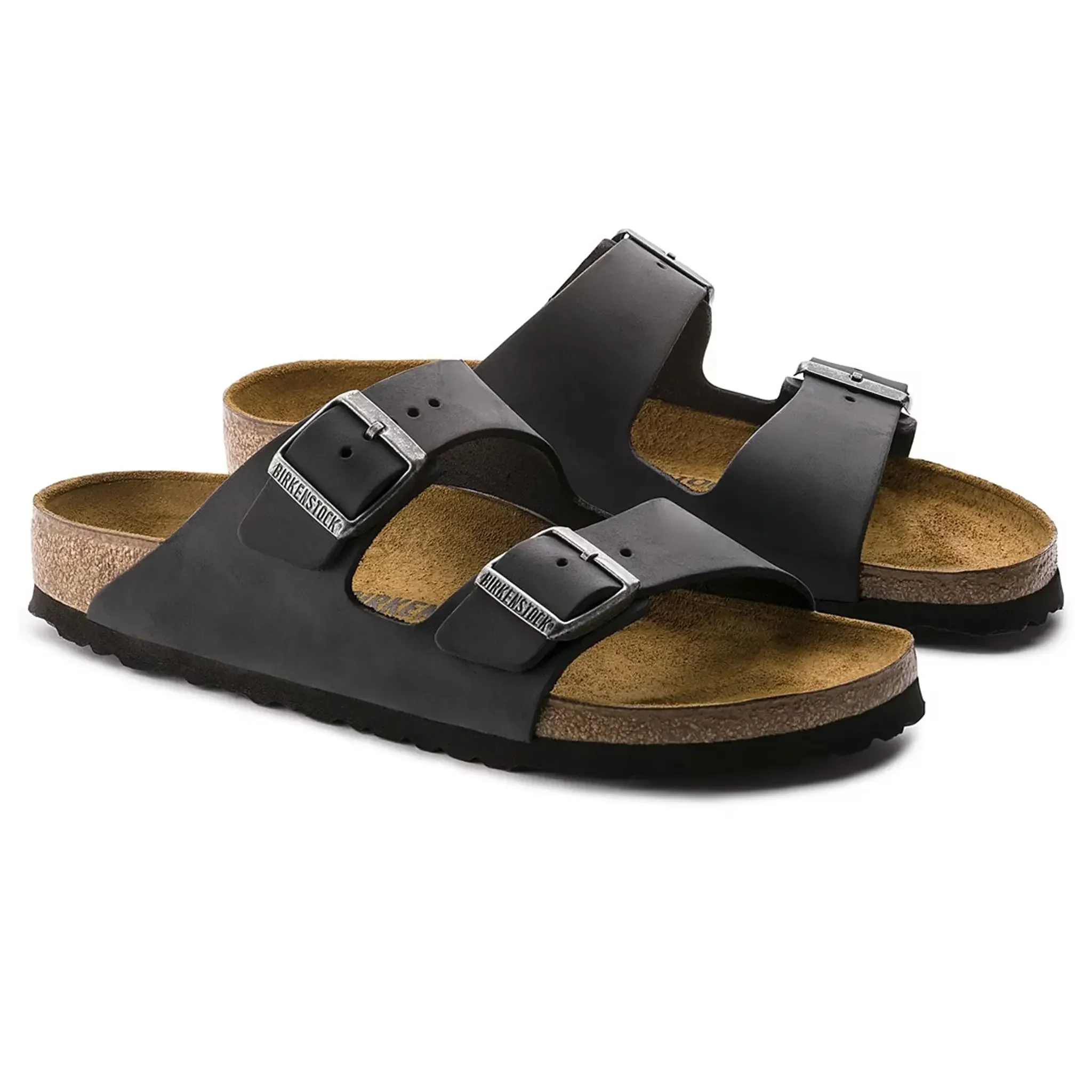Birkenstock Arizona Oiled Sandals Black - Image 2