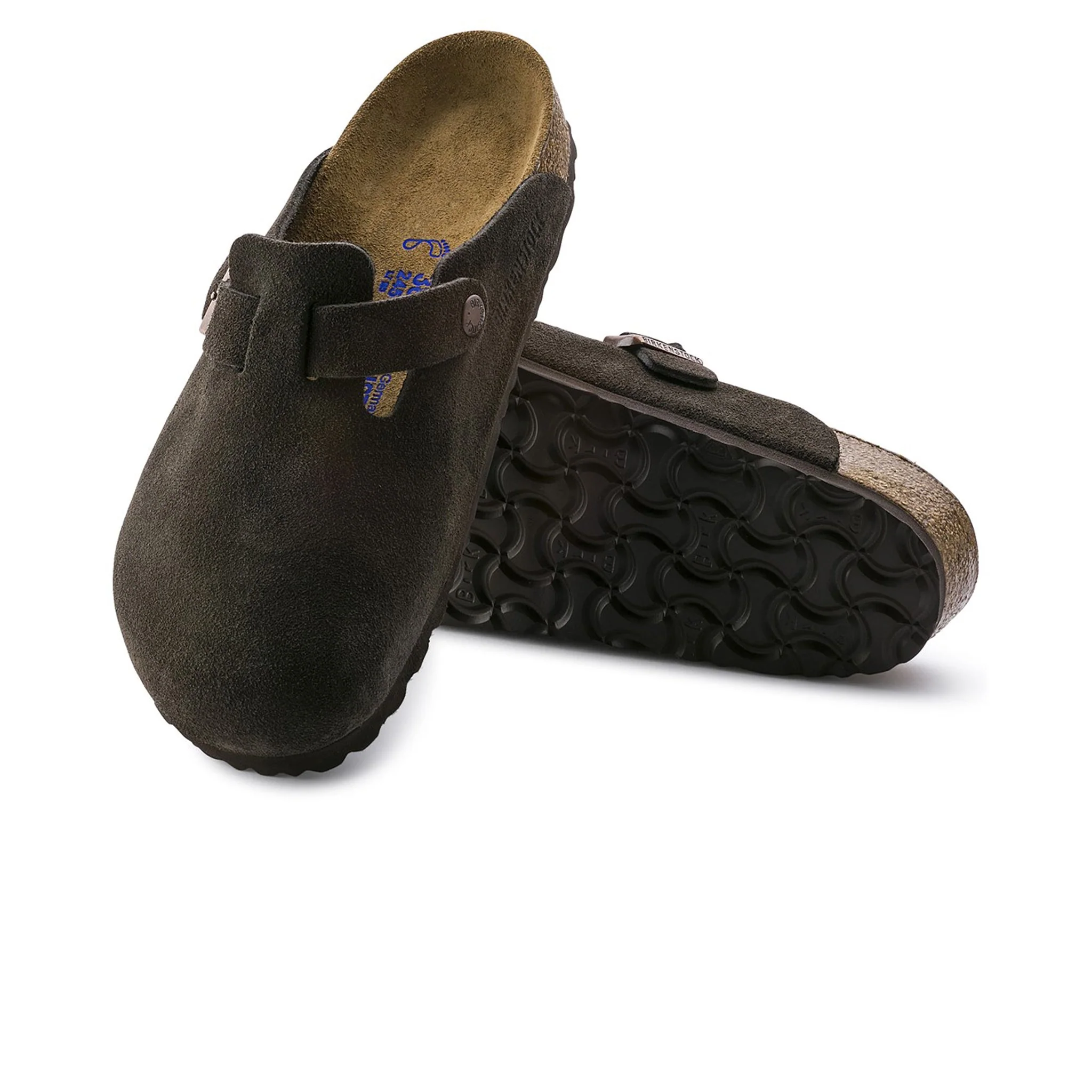 Birkenstock Boston Suede Flat Sandals Mocha - Image 5