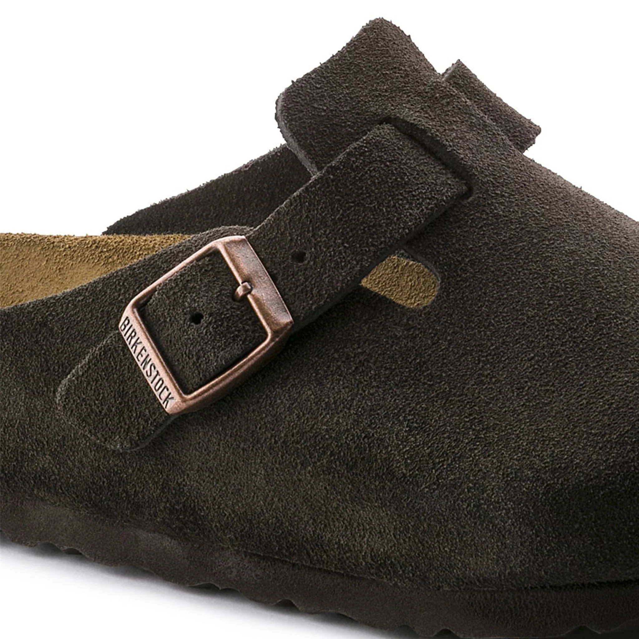 Birkenstock Boston Suede Flat Sandals Mocha - Image 6