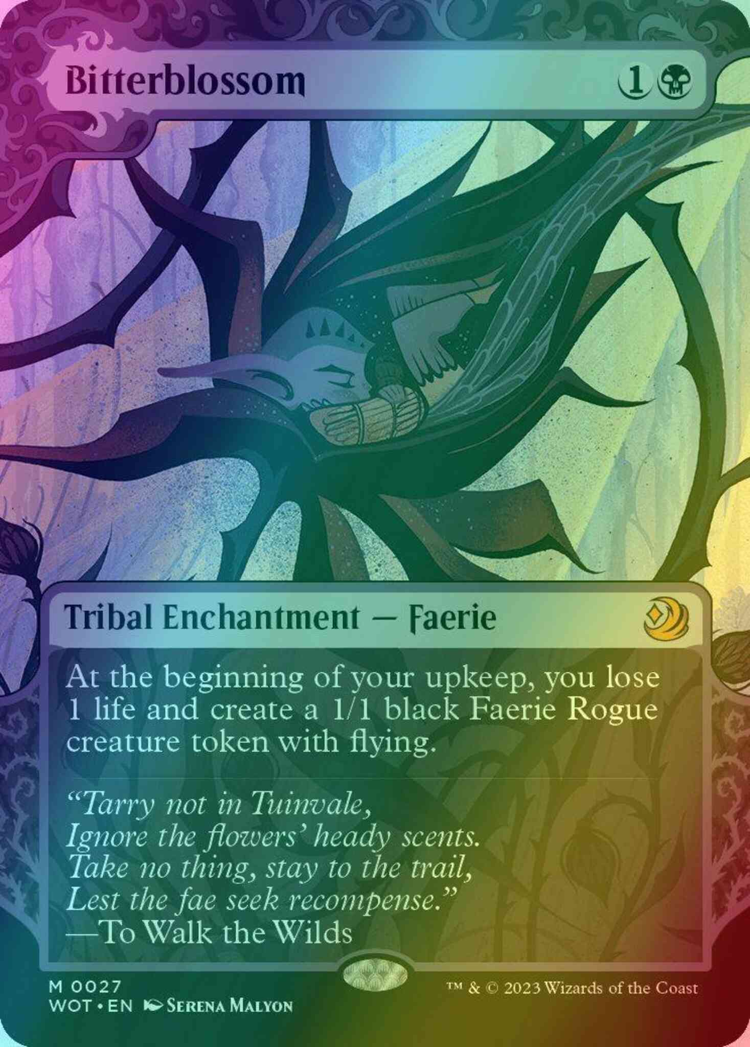 Bitterblossom [27] [Enchanting Tale Showcase] [Wilds of Eldraine: Enchanting Tales] [Foil]