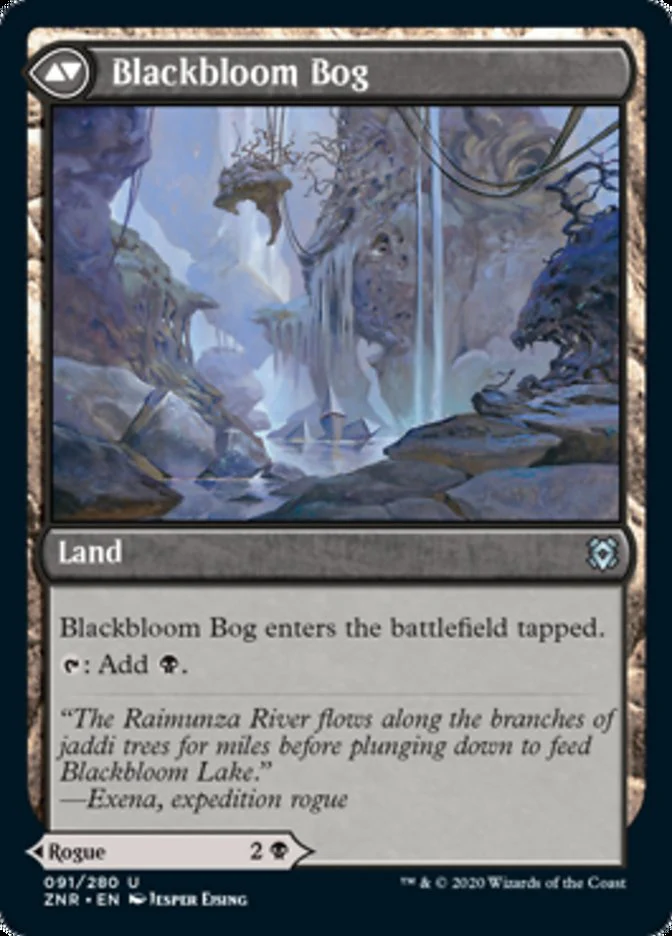 Blackbloom Rogue // Blackbloom Bog [91] [Zendikar Rising] [Non-Foil] - Image 2
