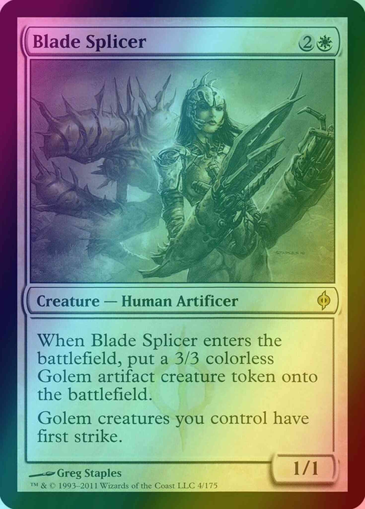 Blade Splicer [4] [New Phyrexia] [Foil]