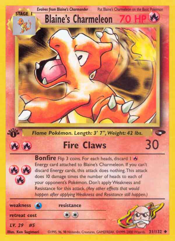 Blaine's Charmeleon - 31/132 - Uncommon - 1st Edition [gym2-31] [Non-Holo]