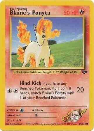 Blaine's Ponyta - 64/132 - Common - Unlimited [gym2U-64] [Non-Holo]