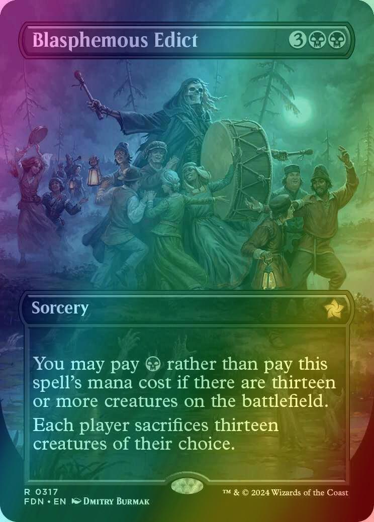 Blasphemous Edict [317] [Borderless] [Foundations] [Foil]