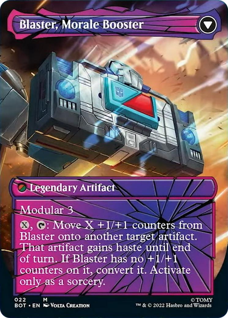Blaster, Combat DJ // Blaster, Morale Booster [22] [Borderless] [Shattered Glass] [Universes Beyond: Transformers] [Non-Foil] - Image 2